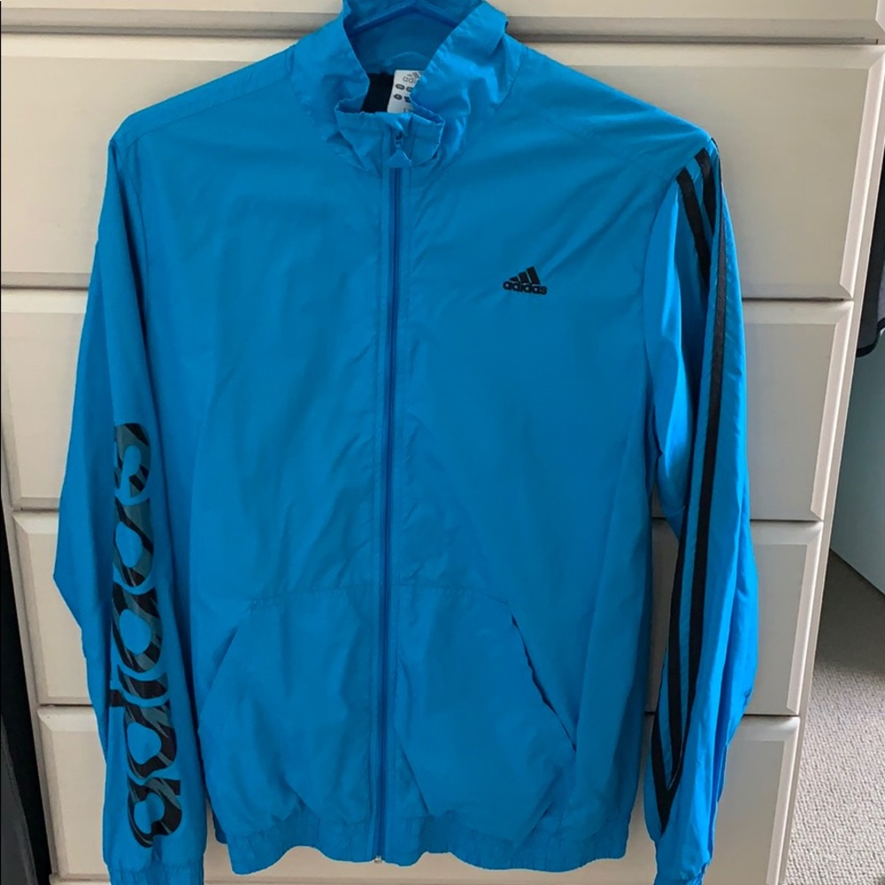 Blue adidas windbreaker